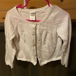 Carters 24M white long sleeve sweater